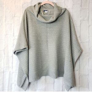 APT. 9 Cowlneck Sequined Sweater Poncho Cape One Size